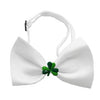 Shamrock Chipper Dog Dow Tie - White