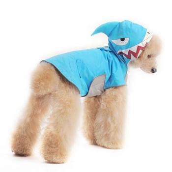 Shark Dog Raincoat by Dogo - Blue