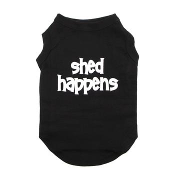 Shed Happens Dog T-Shirt - Black