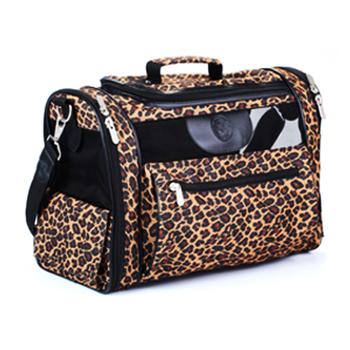 Sherpa Leopard Print Cat Tote