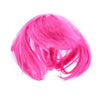 Short Bob Wig Dog Costume - Hot Pink