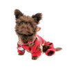 Silly Monkey Fleece Hooded Dog Pajamas by Klippo - Red