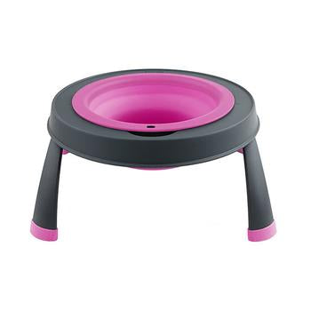 Single Elevated Dog Bowl By Popware - Pink