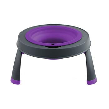 Single Elevated Dog Bowl By Popware - Purple