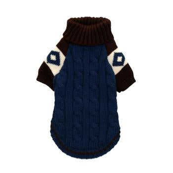 Ski Lodge Dog Sweater by Hip Doggie - Navy Blue