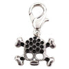 Skull D-Ring Pet Collar Charm by FouFou Dog - Black