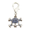 Skull D-Ring Pet Collar Charm by FouFou Dog - Blue