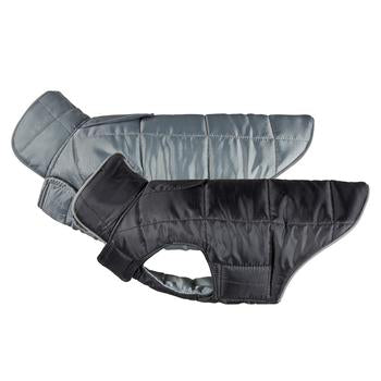 Skyline Puffy Reversible Dog Vest - Black/Charcoal