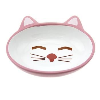 Sleepy Kitty Pink Cat Bowl