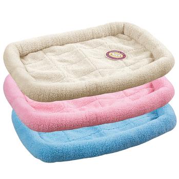 Slumber Pet Sherpa Crate Bed - Baby Pink