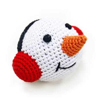 Snowman Ball Crochet Dog Toy by Dogo