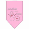 Snowman's Best Friend Rhinestone Dog Bandana - Light Pink