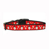 Snowmen Ribbon Dog Collar - Red