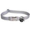 Southern Dawg Gingham Dog Collar by Yellow Dog - Gray