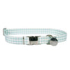 Southern Dawg Gingham Dog Collar by Yellow Dog - Mint