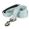 Southern Dawg Gingham EZ-Grip Dog Leash by Yellow Dog - Mint