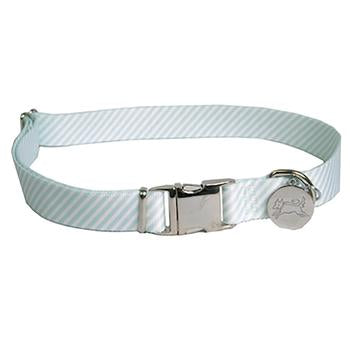 Southern Dawg Seersucker Dog Collar by Yellow Dog - Mint