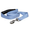 Southern Dawg Seersucker EZ-Grip Dog Leash by Yellow Dog - Navy Blue