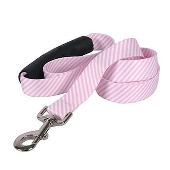 Southern Dawg Seersucker EZ-Grip Dog Leash by Yellow Dog - Pink