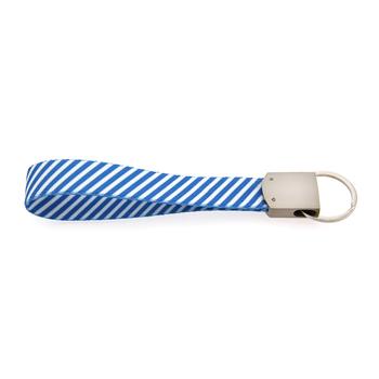 Southern Dawg Seersucker Keychain - Navy Blue