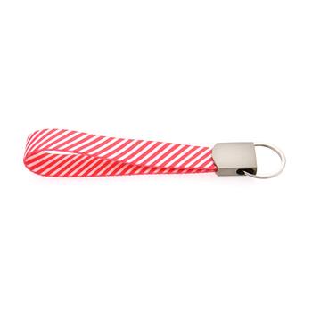 Southern Dawg Seersucker Keychain - Red