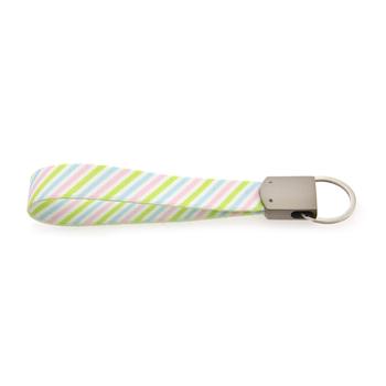 Southern Dawg Seersucker Keychain - Pink, Blue and Green