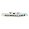 Southwest Turquoise Pearl White Dog Collar