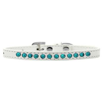 Southwest Turquoise Pearl White Dog Collar