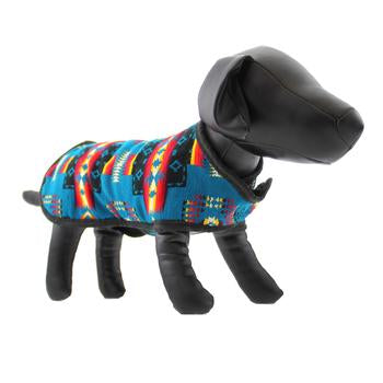 Southwestern Dog Coat - Turquoise