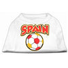 Spain Soccer Print Dog Tank - White