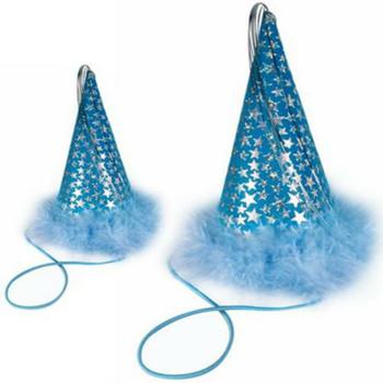 Spangled Dog Party Hat - Blue