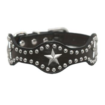 Star Wave Dog Collar - Black