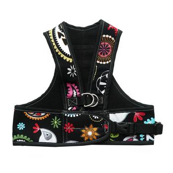 Step Easy Adjustable Dog Harness - Paisley and Black