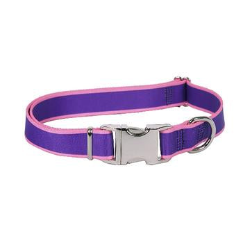 Sterling Dog Collar by Yellow Dog - Purple with Light Pink