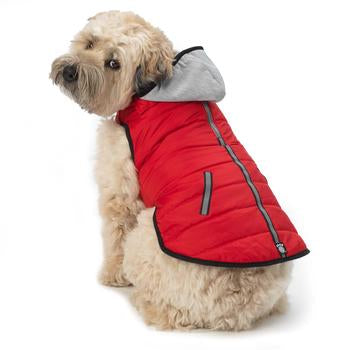 Stowe Puffer Dog Coat - Red