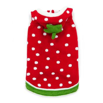 Strawberry Dog Sweater by Dogo - Red