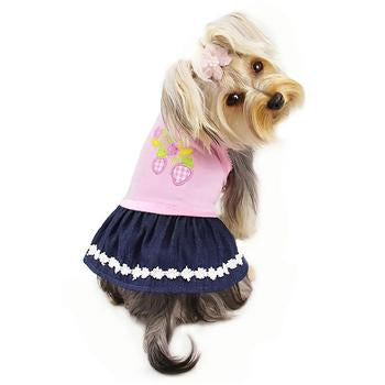 Strawberry Picnic Dog Dress by Klippo