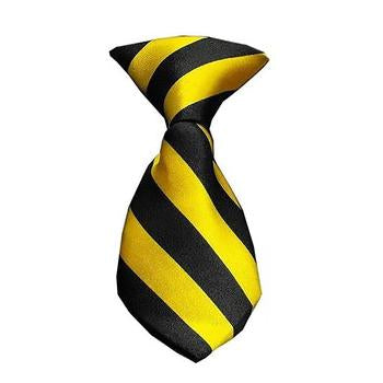 Striped Dog Neck Tie - Yellow