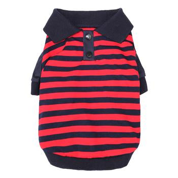 Striped Dog Polo by Dobaz - Navy and Red