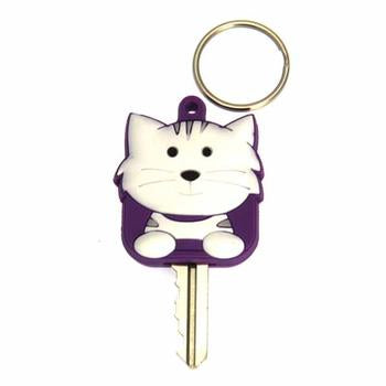 Tabby Cat Key Cover - White