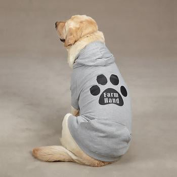 Tailgate Farm Hand Dog Hoodie - Heather Gray