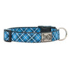 Tartan Adjustable Clip Dog Collar by RC Pet - Blue