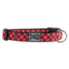 Tartan Adjustable Clip Dog Collar by RC Pet - Red