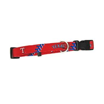 Texas Rangers Baseball Printed Dog Collar - Red