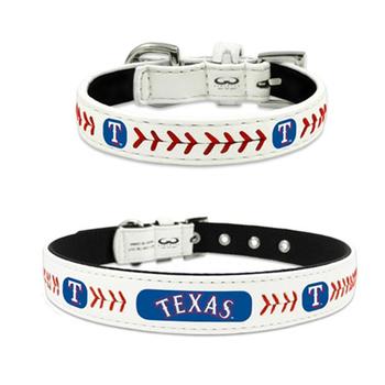 Texas Rangers Leather Dog Collar