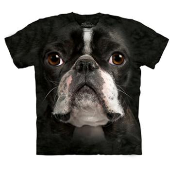 The Mountain Human T-Shirt - Boston Terrier Face