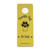 Therapy Dog on Duty Door Hanger - Yellow