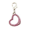 Tiff-Fou-Ny Heart D-Ring Pet Collar Charm by FouFou Dog - Pink