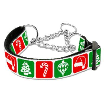 Timeless Christmas Nylon Martingale Dog Collar