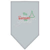 Tis The Season To Sparkle Rhinestone Dog Bandana - Grey